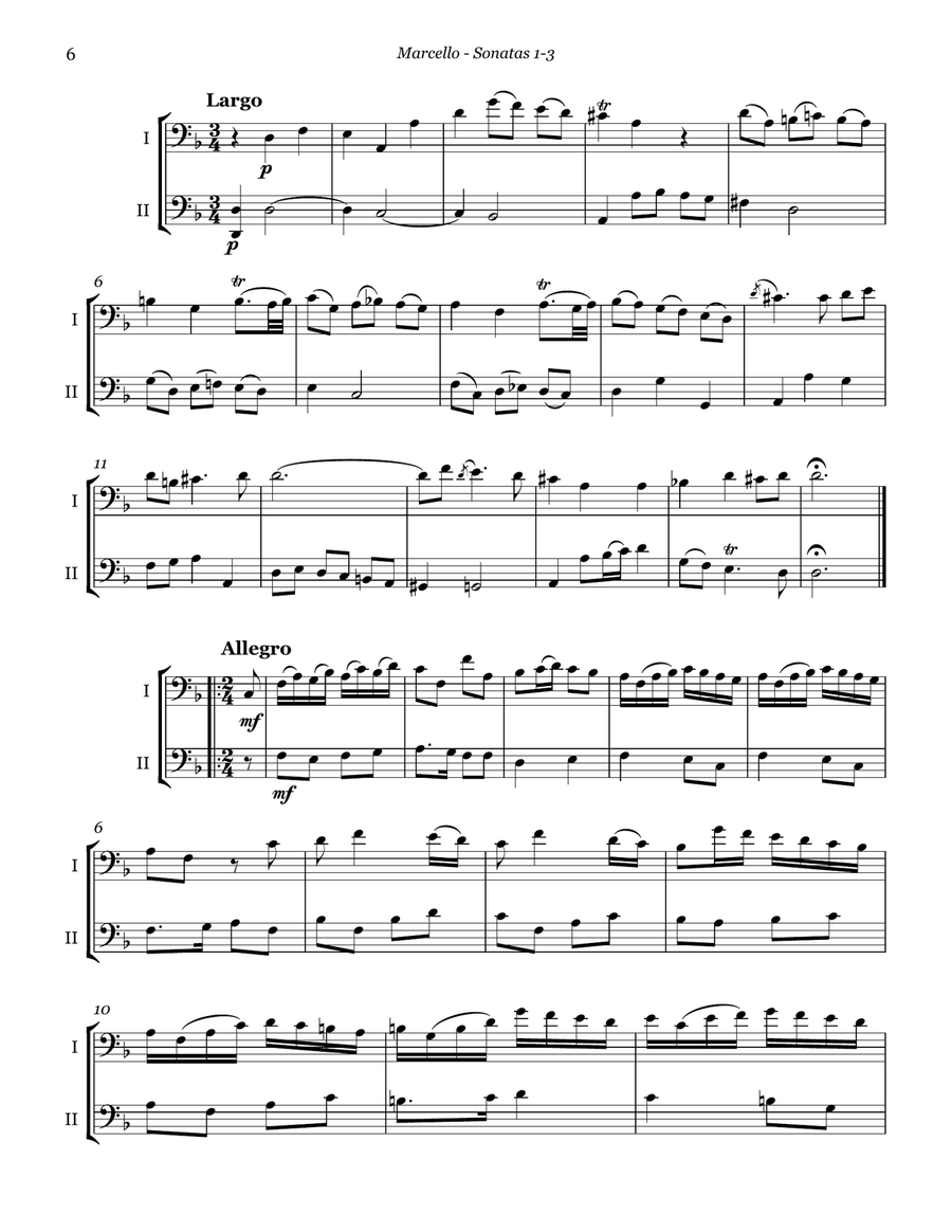 Sonatas 1-3 for Two Trombones Trombone Duet scores gallery preview page 5