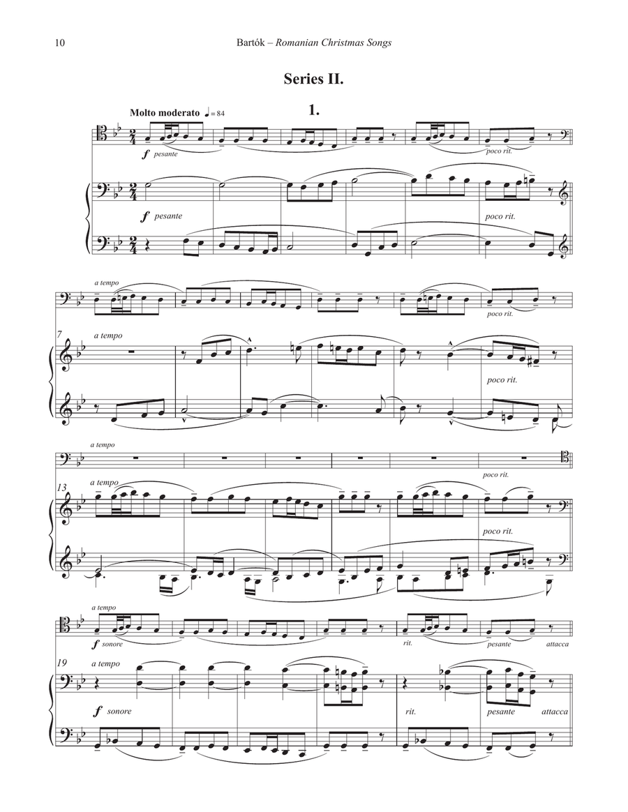 Romanian Christmas Songs for Trombone and Piano Piano Accompaniment scores gallery preview page 6