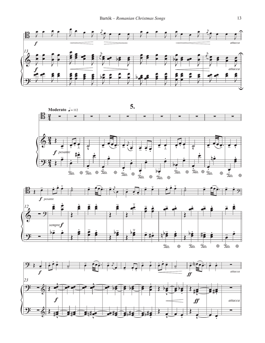 Romanian Christmas Songs for Trombone and Piano Piano Accompaniment scores gallery preview page 7