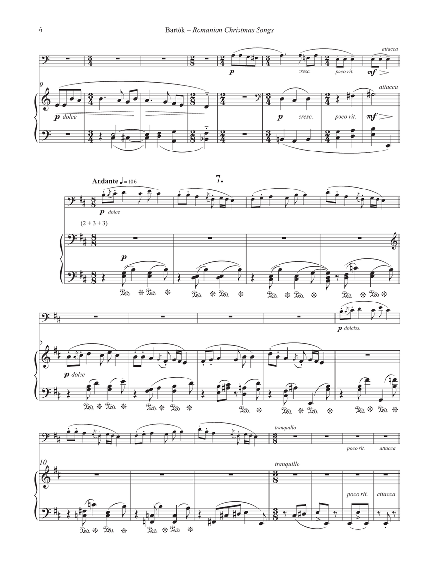 Romanian Christmas Songs for Euphonium and Piano Euphonium scores gallery preview page 4