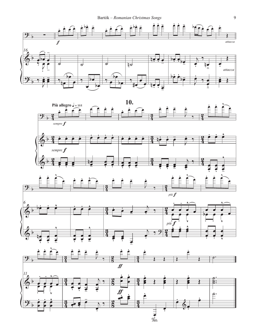 Romanian Christmas Songs for Euphonium and Piano Euphonium scores gallery preview page 5