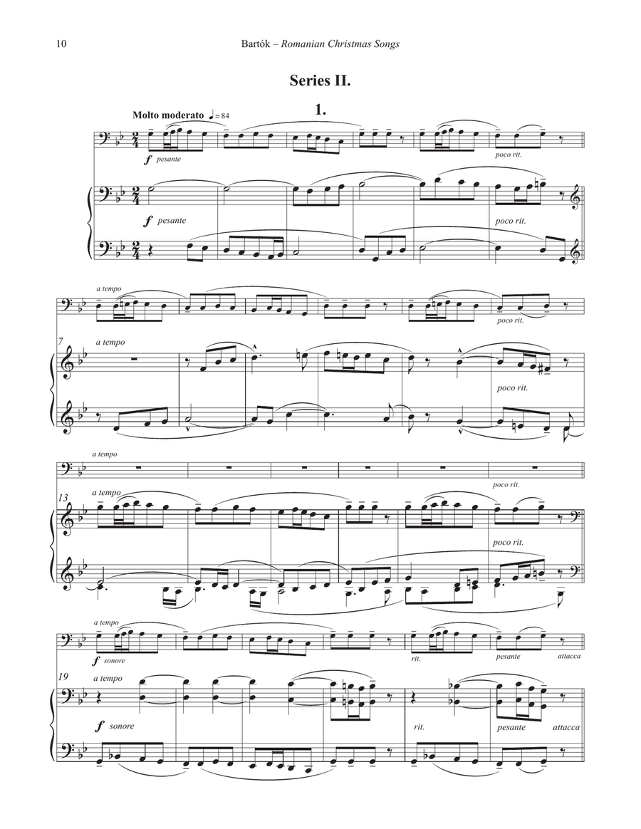 Romanian Christmas Songs for Euphonium and Piano Euphonium scores gallery preview page 6