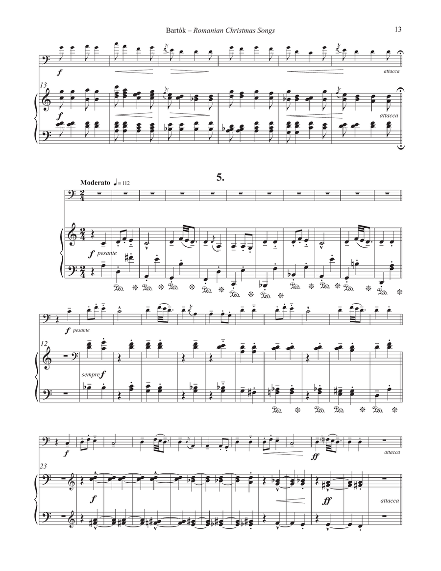 Romanian Christmas Songs for Euphonium and Piano Euphonium scores gallery preview page 7