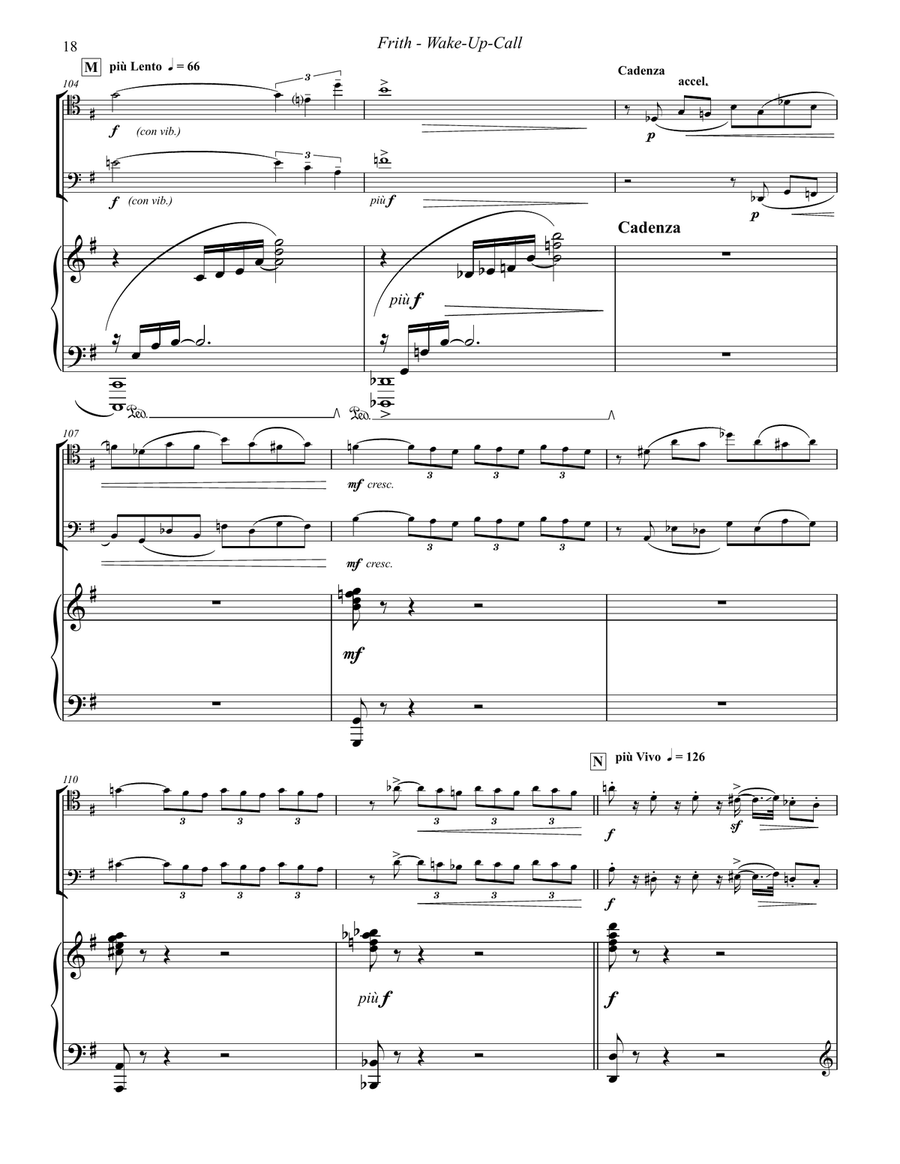 WAKE-UP-CALL for Tenor & Bass Trombone with Piano Trombone scores gallery preview page 6