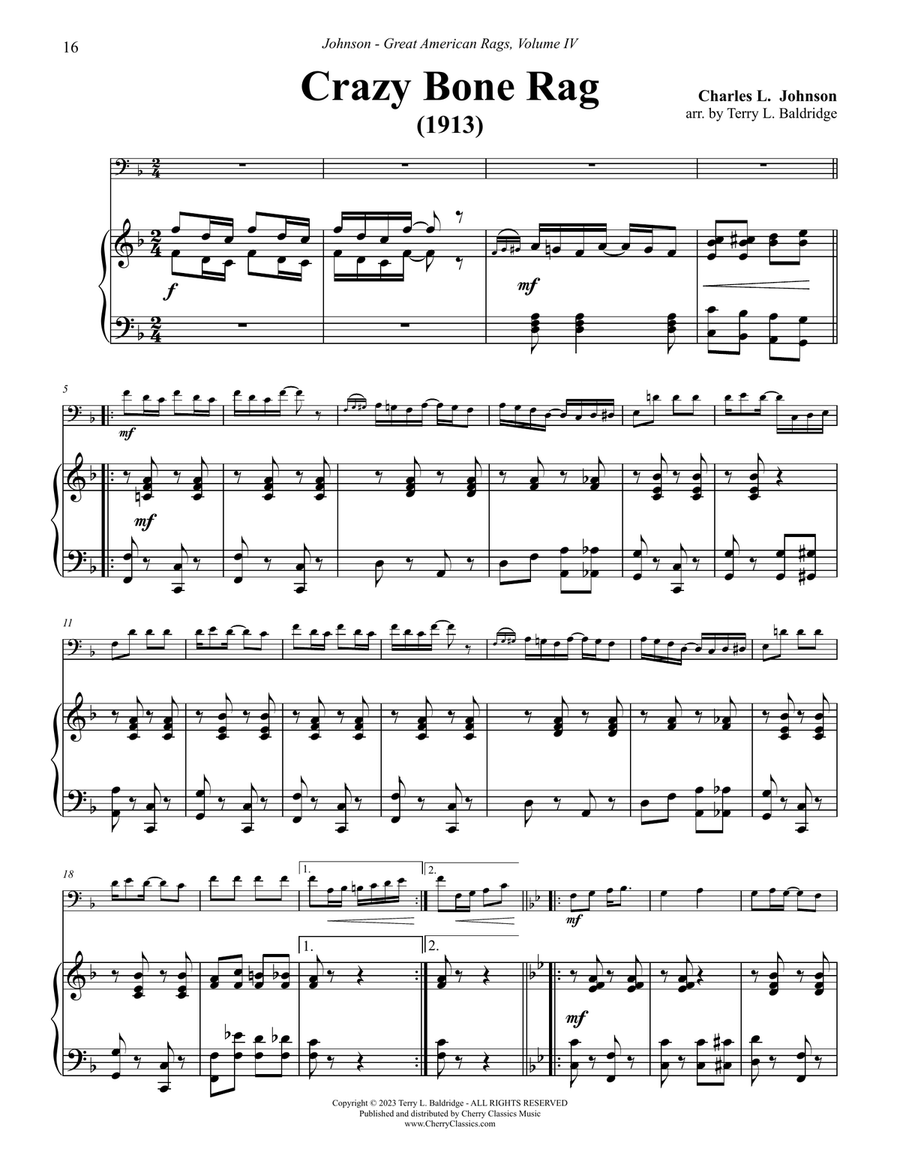 Great American Rags for Trombone or Euphonium & Piano Volume IV Euphonium scores gallery preview page 7