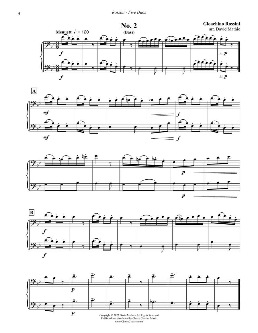 5 Duos in 3 Clefs for Trombones Brass Duet scores gallery preview page 6