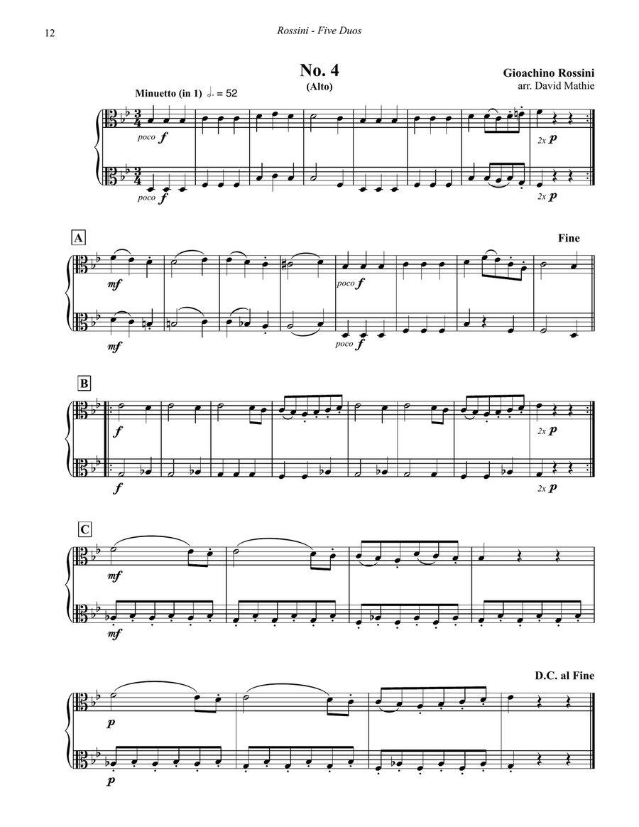 5 Duos in 3 Clefs for Trombones Brass Duet scores gallery preview page 8