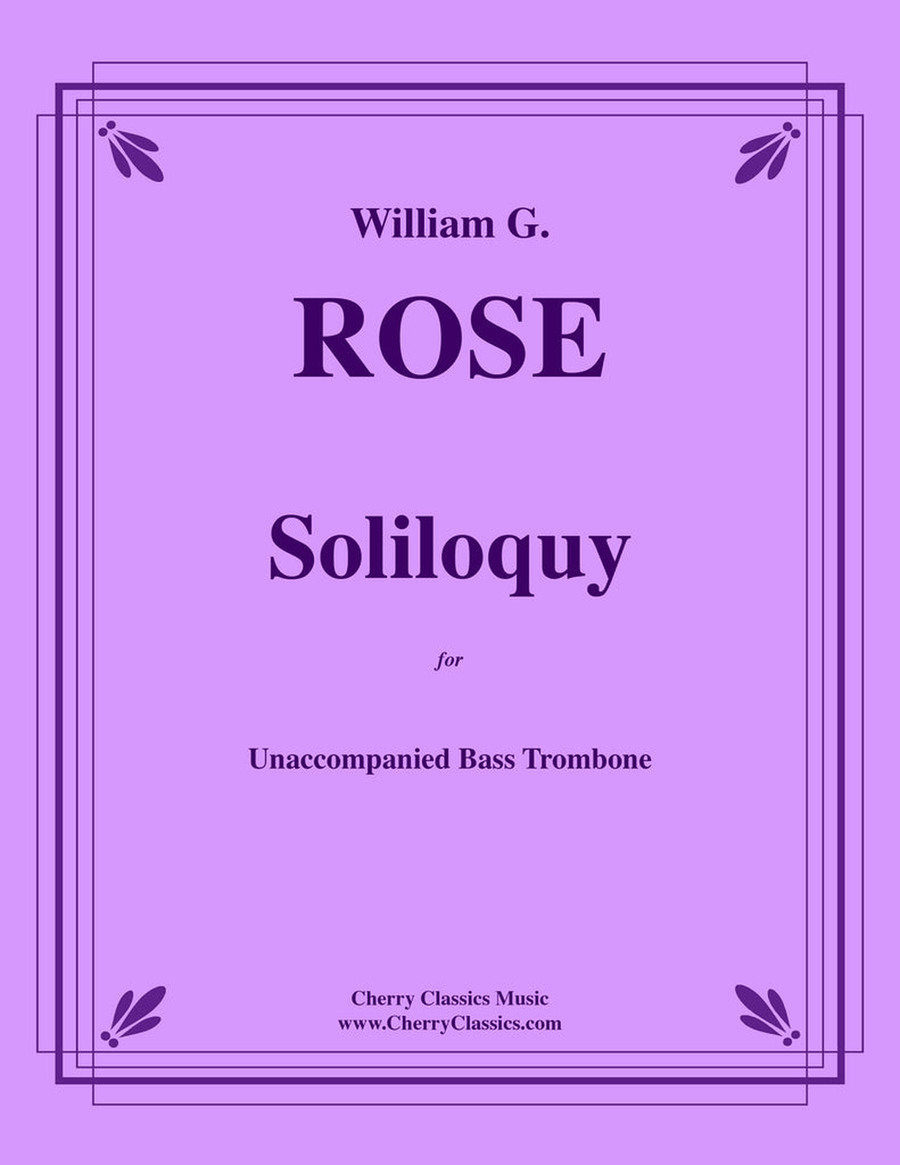 Soliloquy for Unaccompanied Bass Trombone Trombone scores gallery preview page 1