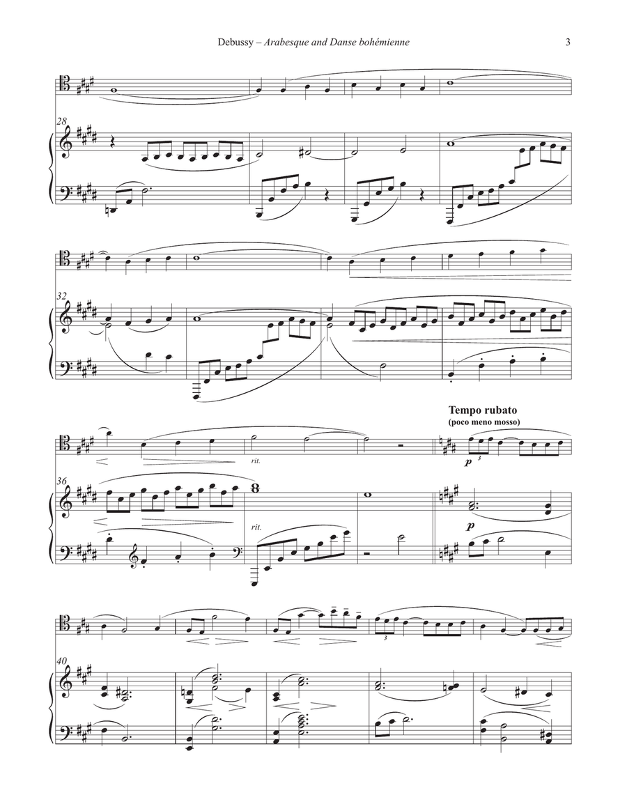 Arabesque and Danse bohémienne for Trombone and Piano Piano Accompaniment scores gallery preview page 3