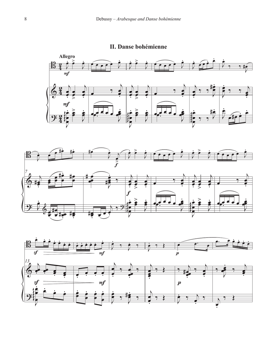 Arabesque and Danse bohémienne for Trombone and Piano Piano Accompaniment scores gallery preview page 4