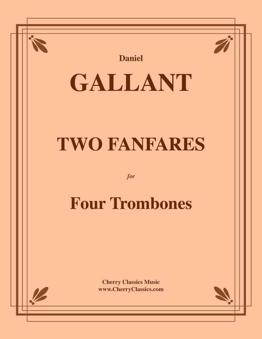 Two Fanfares for Four Trombones Trombone Quartet scores gallery preview page 1
