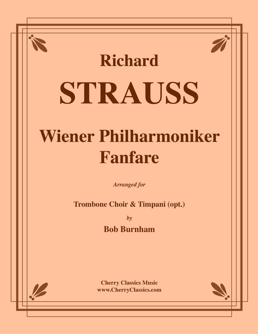 Wiener Philharmoniker Fanfare for Trombone Choir & Timpani (Opt.) Trombone scores gallery preview page 1