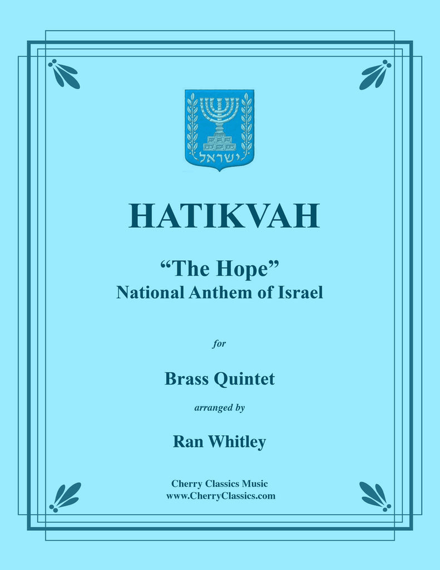 Traditional - Hatikvah the National Anthem of Israel for Brass Quintet Brass Quintet scores gallery preview page 1