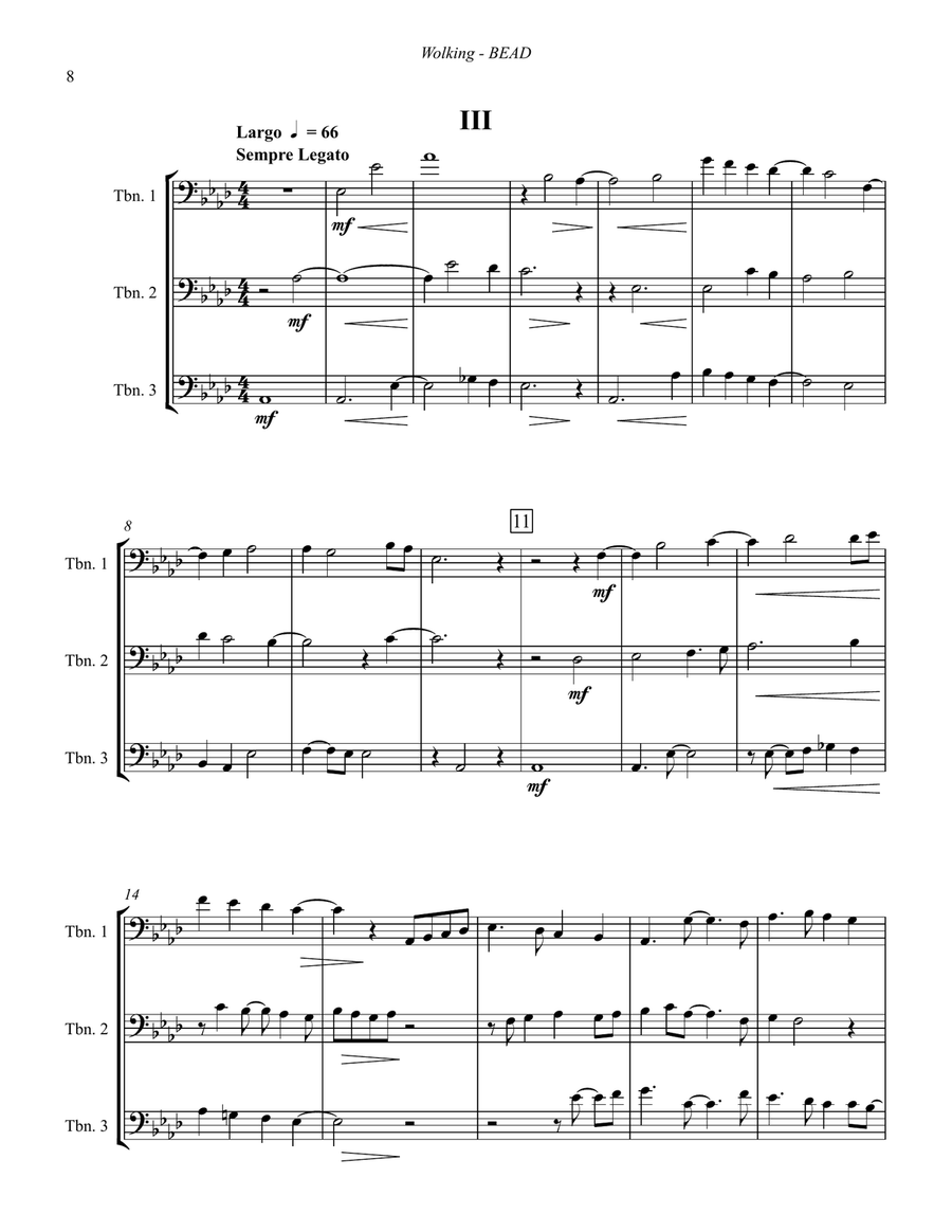 BEAD for Three Trombones Trombone Trio scores gallery preview page 4