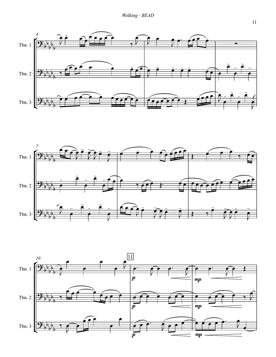 BEAD for Three Trombones Trombone Trio scores gallery preview page 6