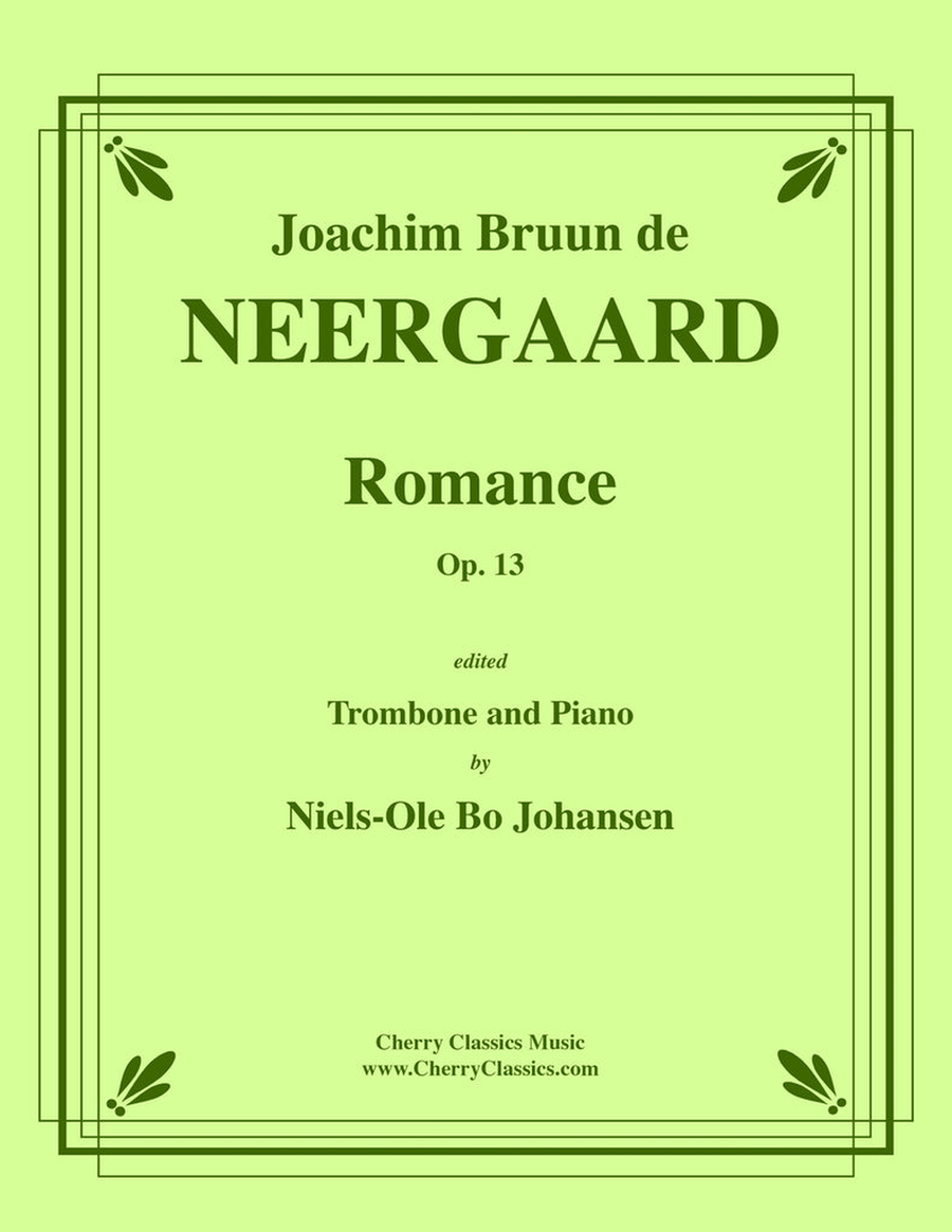 Romance, Op. 13 for Trombone and Piano Piano Accompaniment scores gallery preview page 1