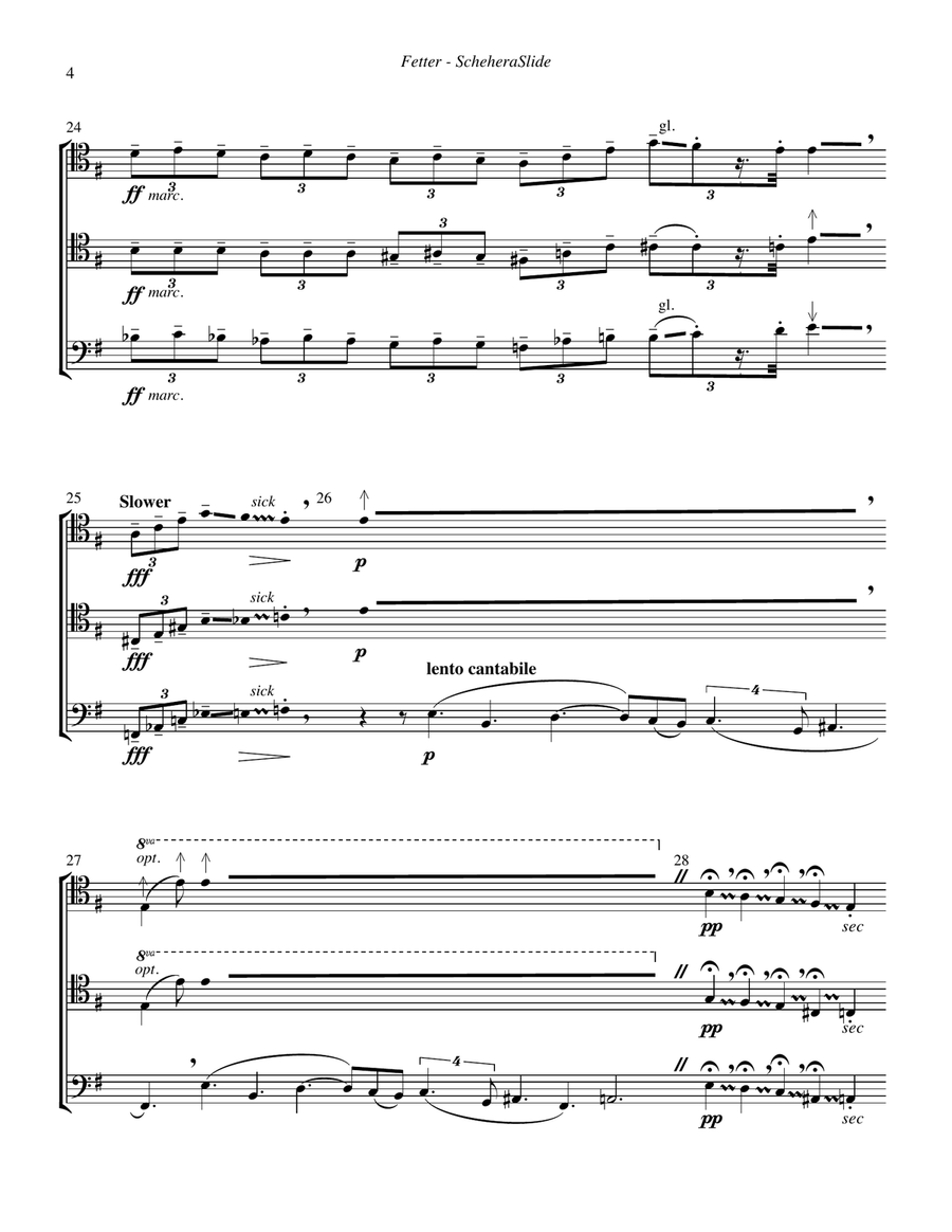 ScheheraSlide - The Impossible Joke for Three Trombones Trombone Trio scores gallery preview page 5