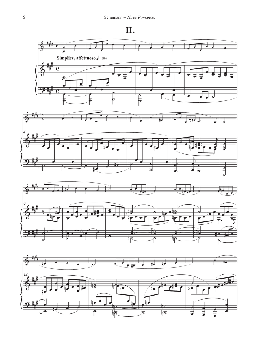 Three Romances for Horn and Piano, op. 94 Horn scores gallery preview page 3
