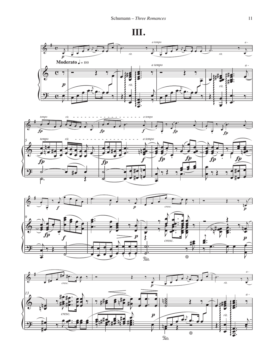Three Romances for Horn and Piano, op. 94 Horn scores gallery preview page 4