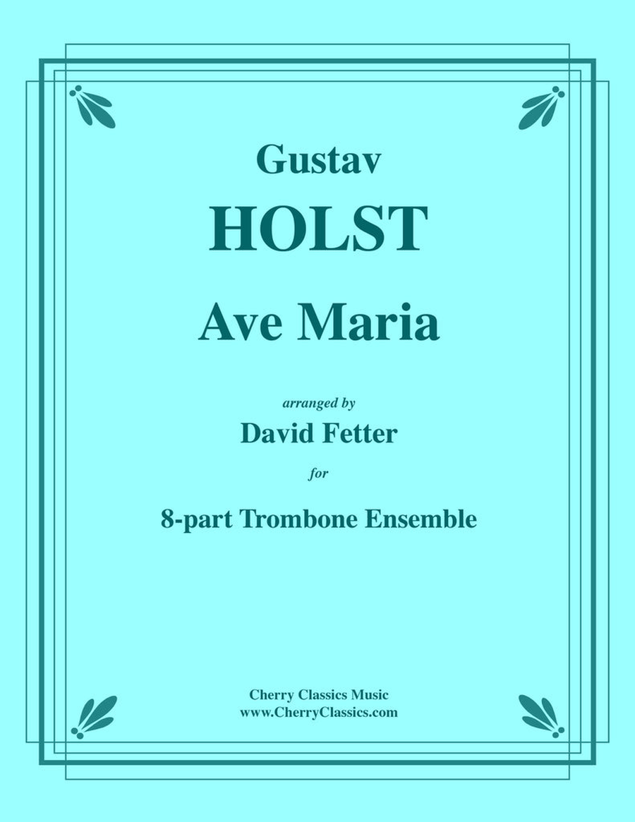 Ave Maria for 8-part Trombone Ensemble Trombone scores gallery preview page 1