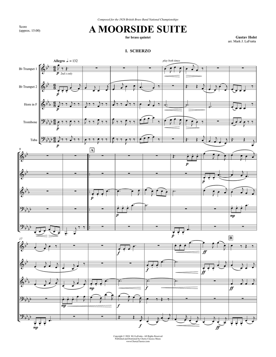 A Moorside Suite for Brass Quintet Brass Quintet scores gallery preview page 2