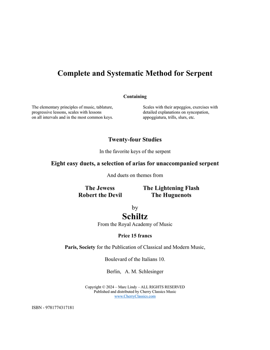 Méthode Complete et Raisonnée de Serpent Score scores gallery preview page 2