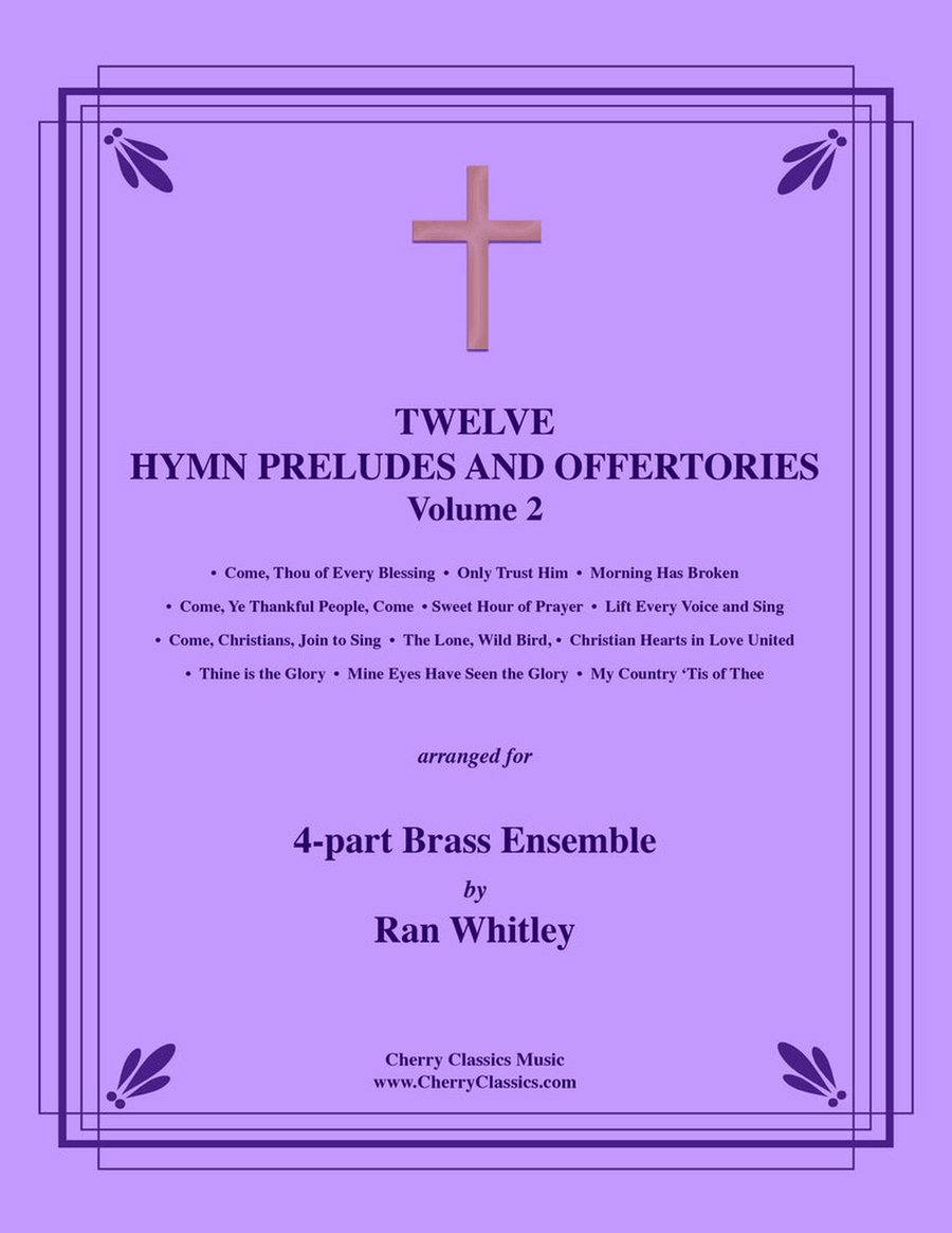 Twelve Hymn Preludes and Offertories for 4-part Brass Ensemble, Volume 2 4-Part scores gallery preview page 1