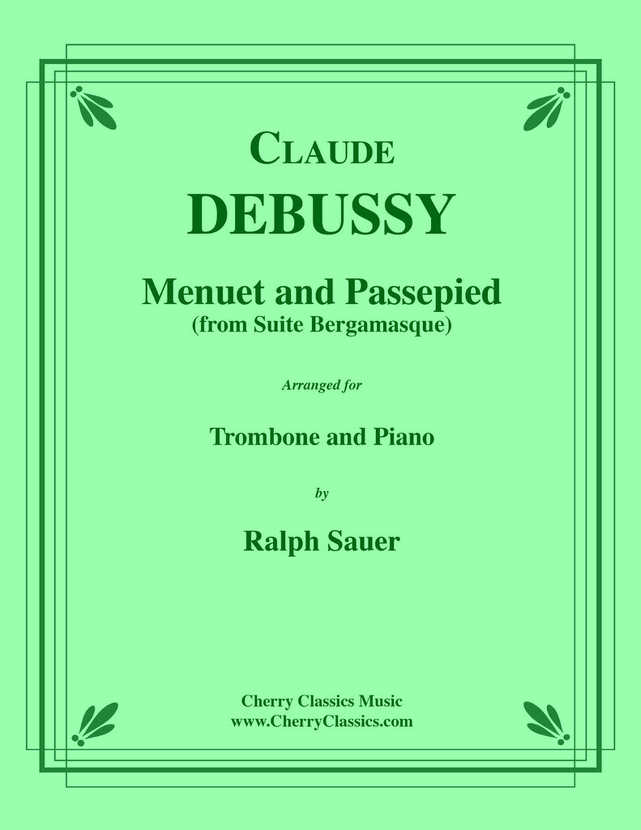 Menuet and Passepied for Trombone and Piano Piano Accompaniment scores gallery preview page 1
