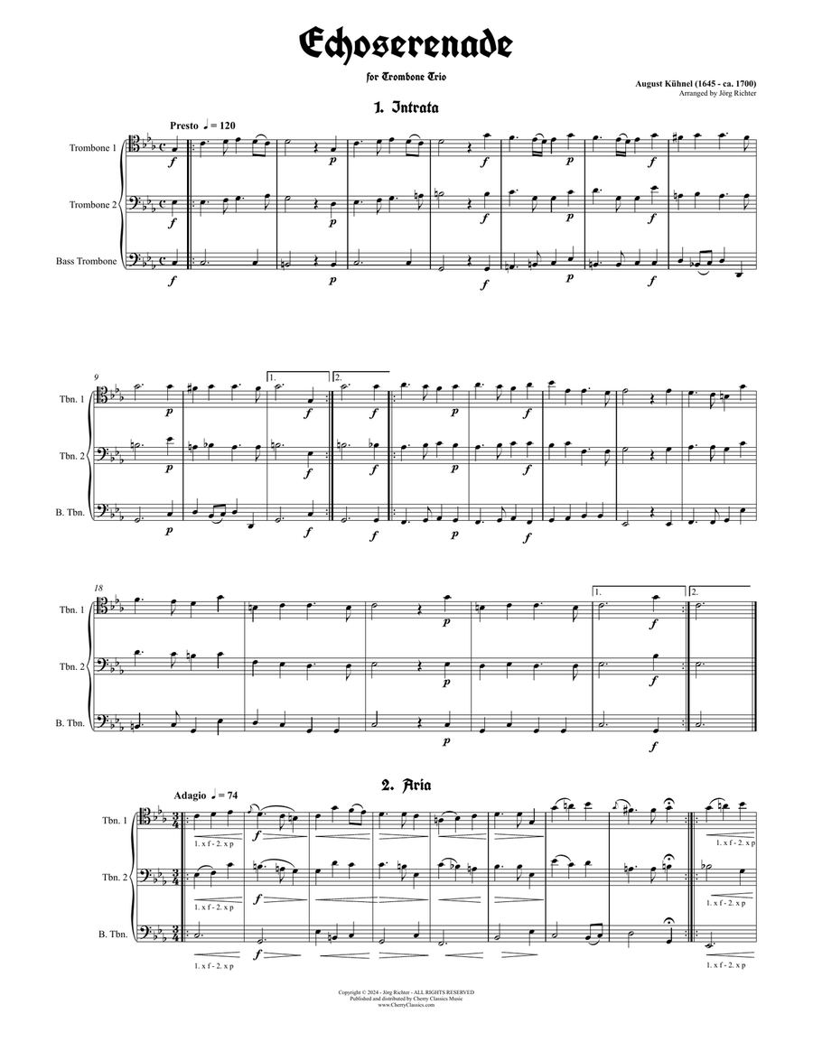 Echoserenade for Trombone Trio Trombone Trio scores gallery preview page 2