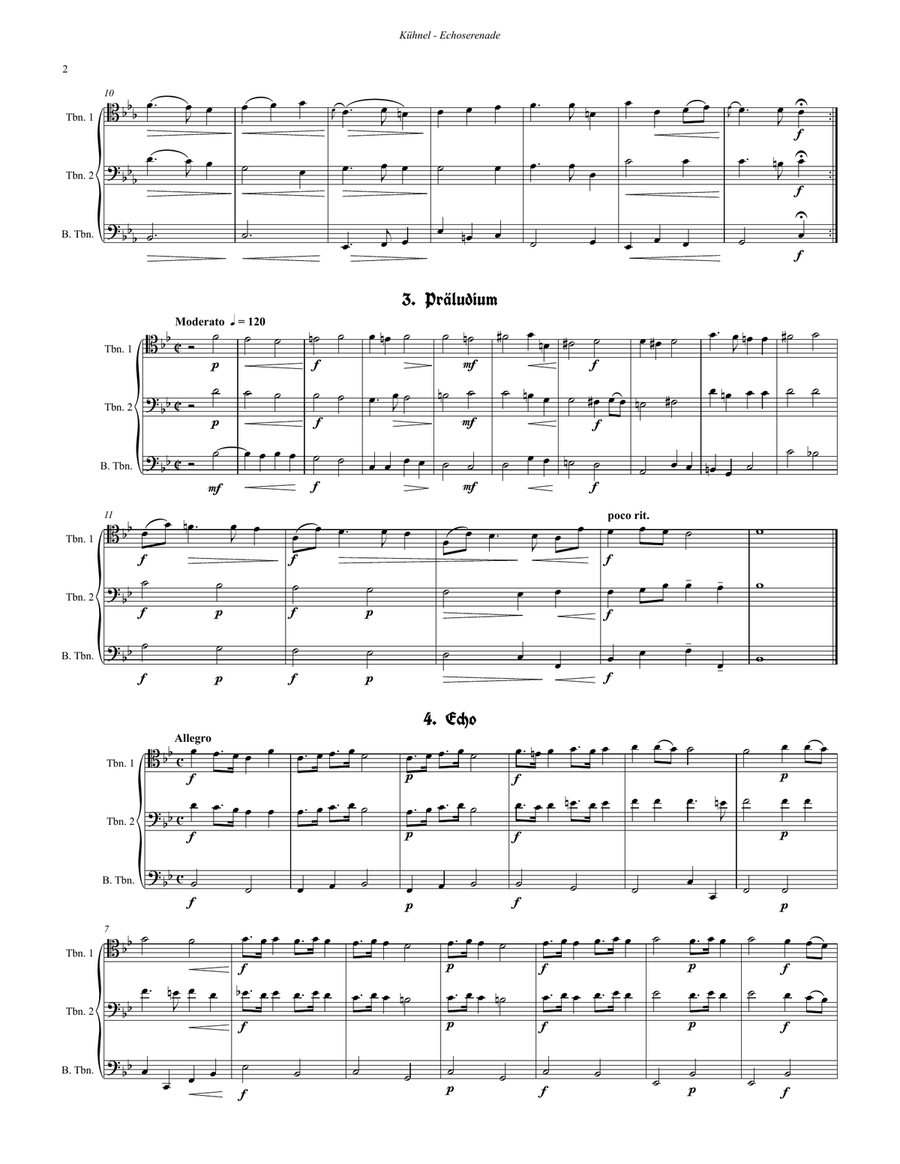 Echoserenade for Trombone Trio Trombone Trio scores gallery preview page 3