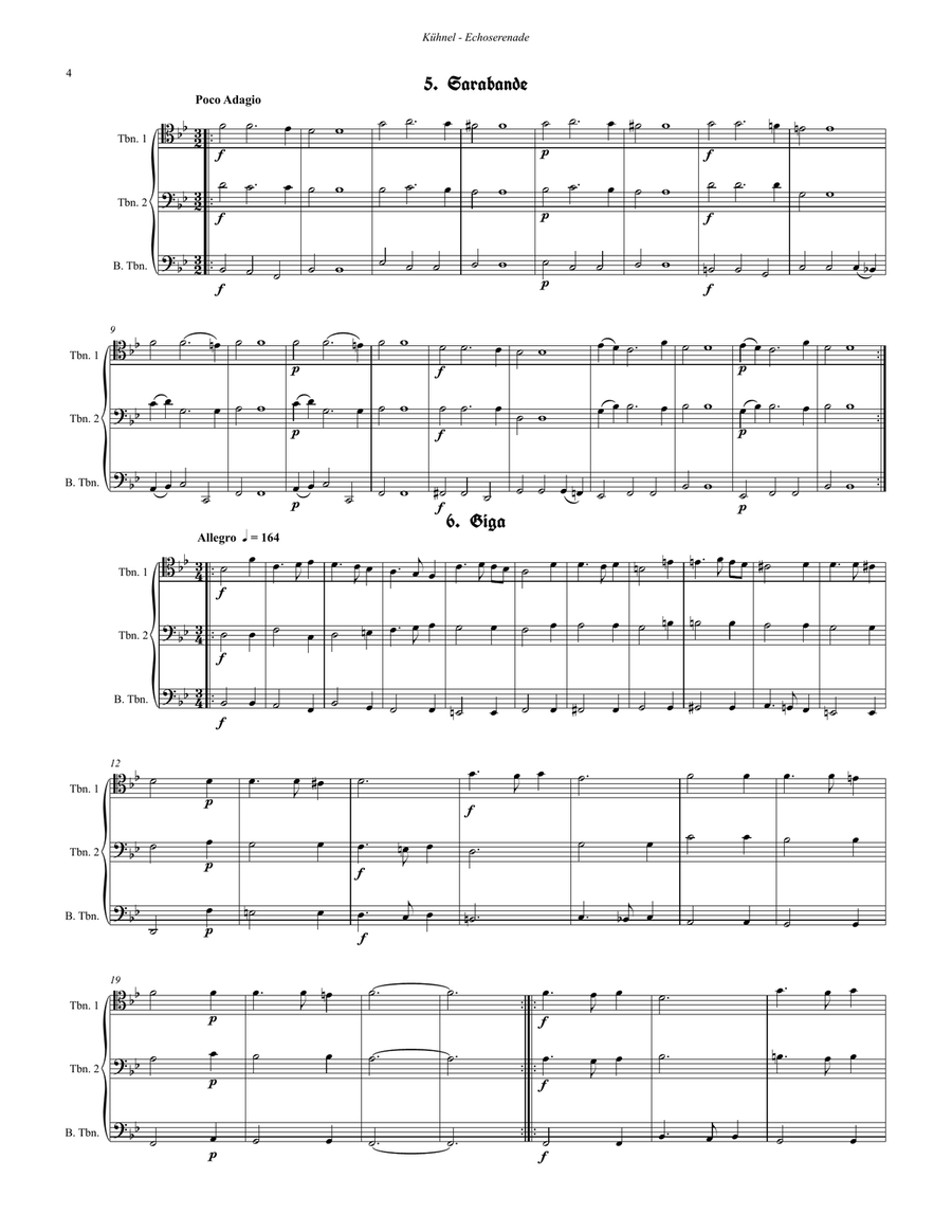 Echoserenade for Trombone Trio Trombone Trio scores gallery preview page 4