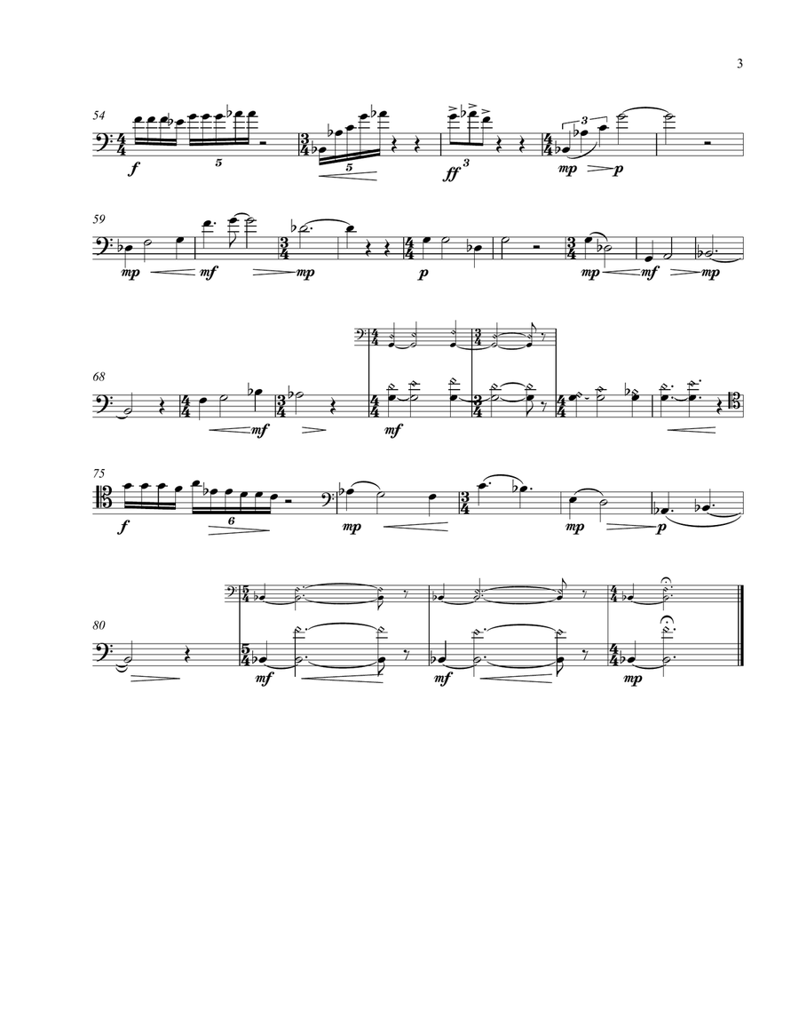 Trombone Walking for Solo Trombone Trombone Solo scores gallery preview page 3