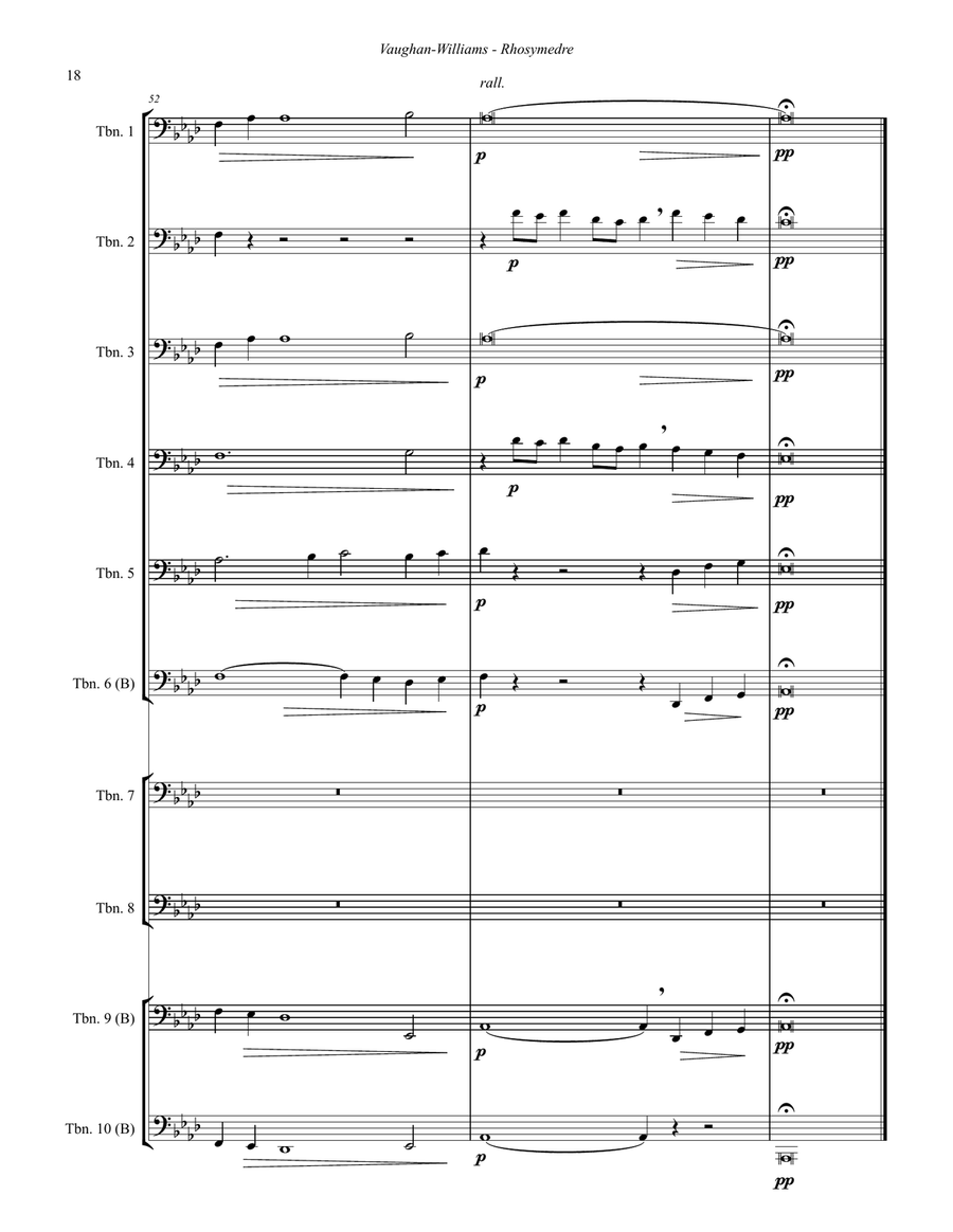 Rhosymedre for Trombone Choir Trombone scores gallery preview page 6