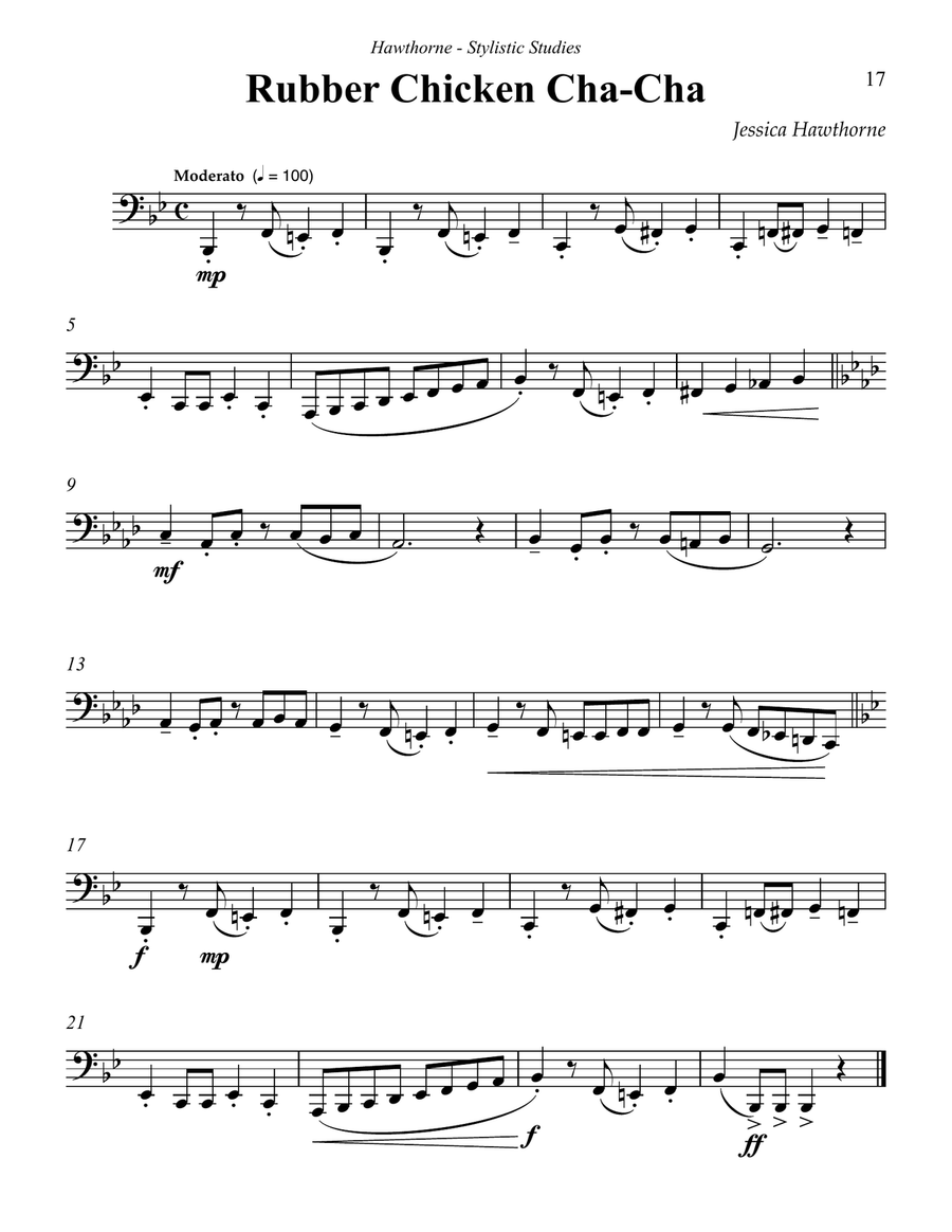 12 Stylistic Studies for Tuba or Bass Trombone Trombone scores gallery preview page 7