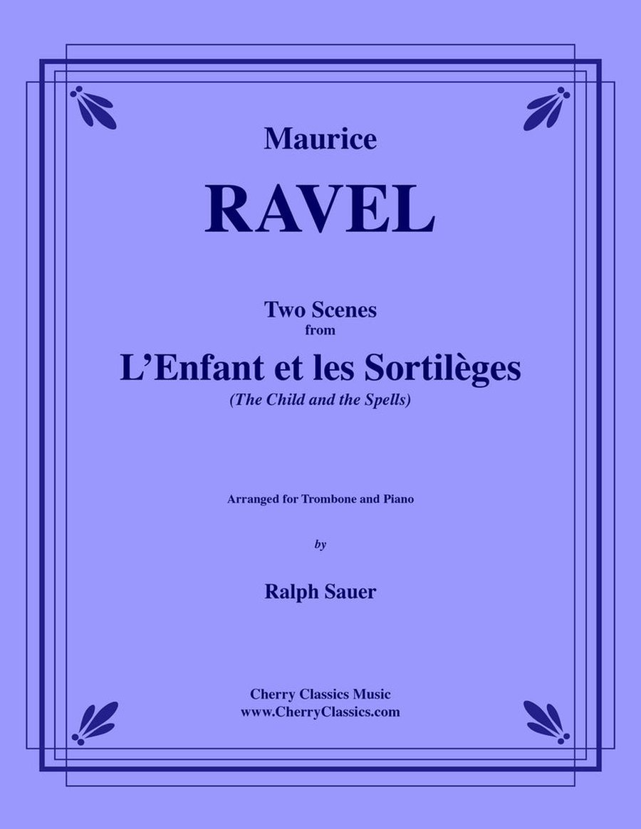 Two Scenes from L’Enfant et les Sortileges for Trombone and Piano Piano Accompaniment scores gallery preview page 1