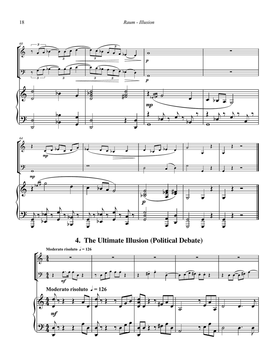 Illusion for Alto Sax, Bass Trombone and Piano Alto Saxophone scores gallery preview page 5