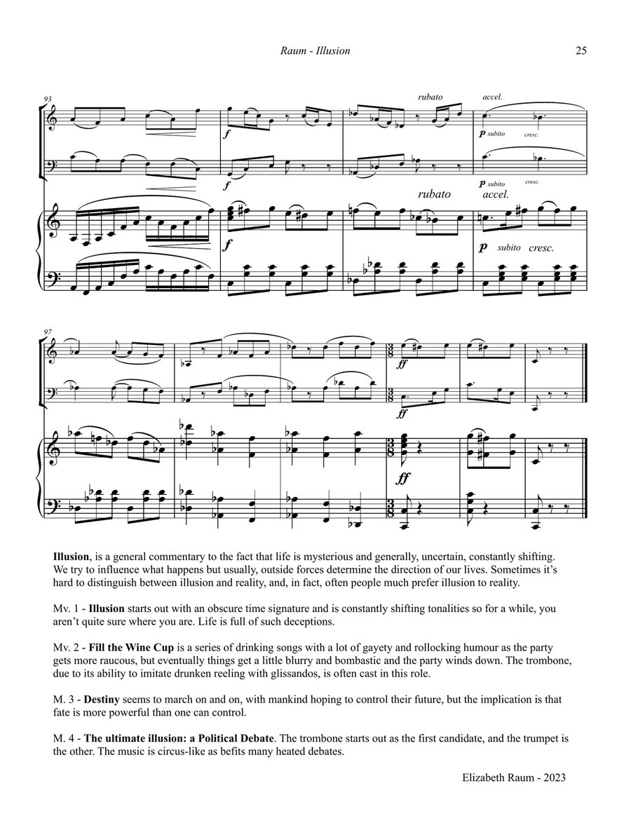 Illusion for Alto Sax, Bass Trombone and Piano Alto Saxophone scores gallery preview page 6