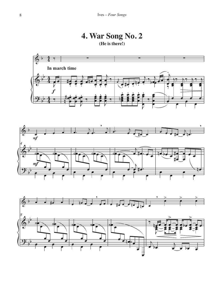 Four Songs for Horn and Piano Horn scores gallery preview page 5