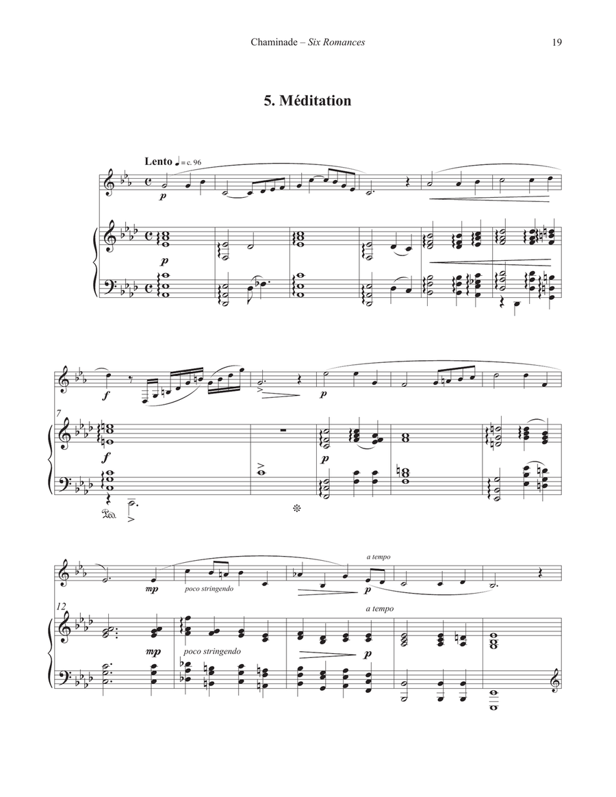 Six Romances Without Words, Op 76 for Horn and Piano Horn scores gallery preview page 6