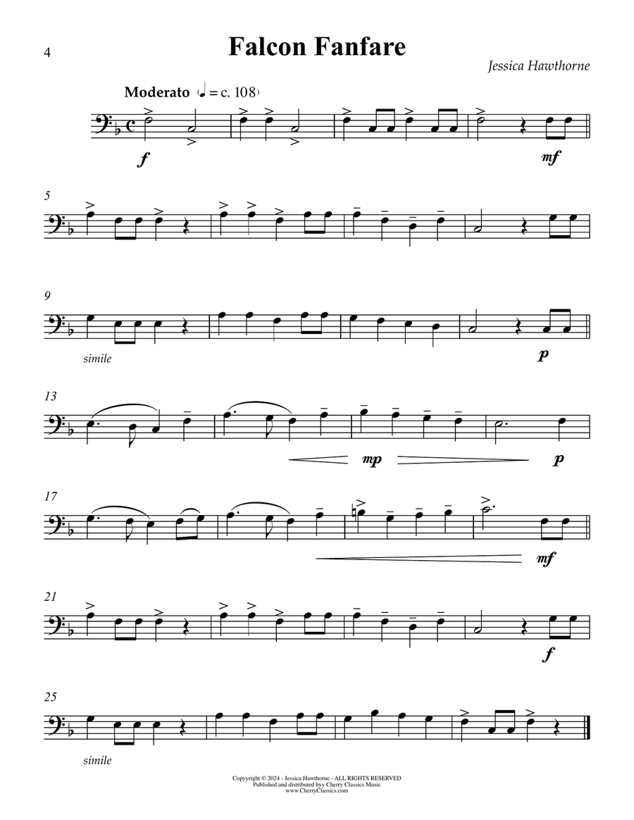 12 Stylistic Studies for Trombone or Euphonium Euphonium scores gallery preview page 4