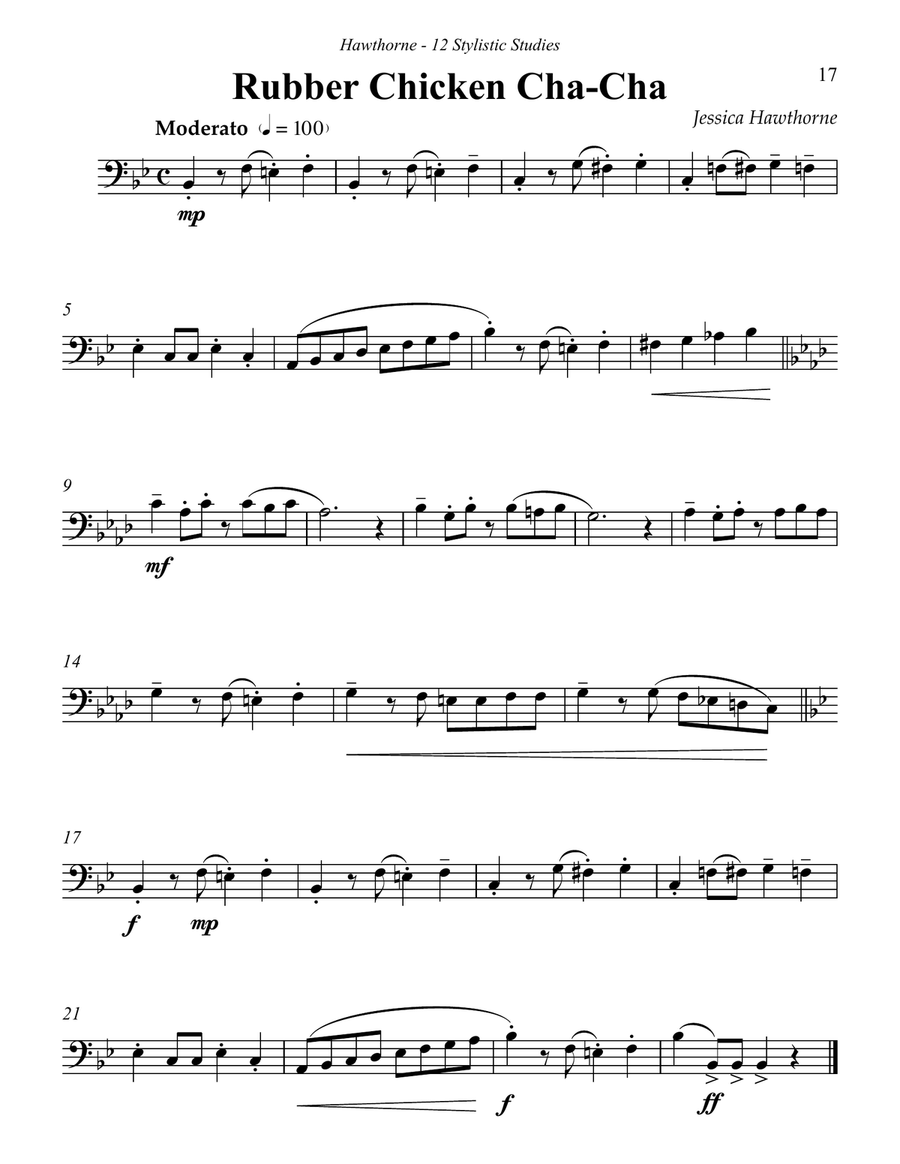 12 Stylistic Studies for Trombone or Euphonium Euphonium scores gallery preview page 7