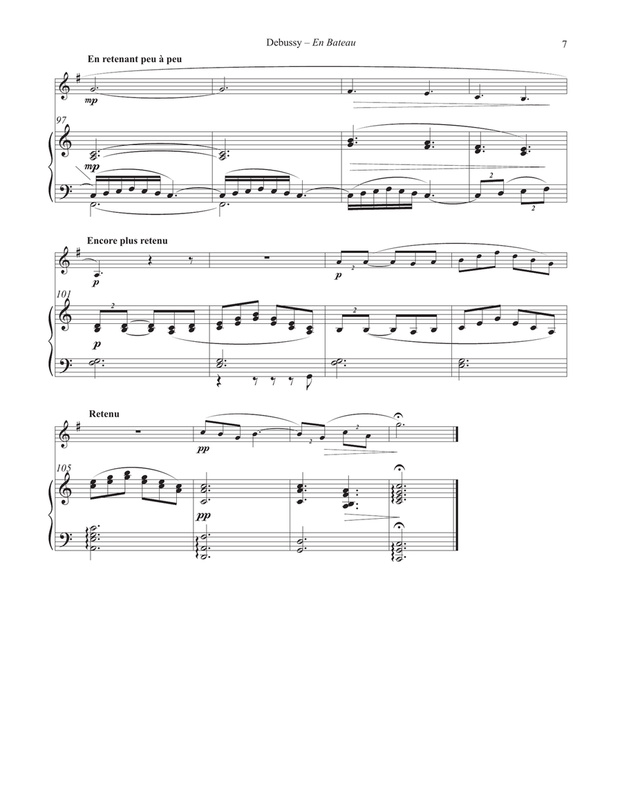 En Bateau from Petite Suite for Horn & Piano Horn scores gallery preview page 4