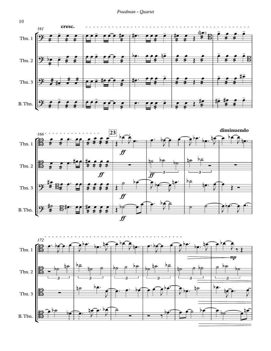 Quartet for Trombones, Bassoons or Cellos Bassoon scores gallery preview page 5