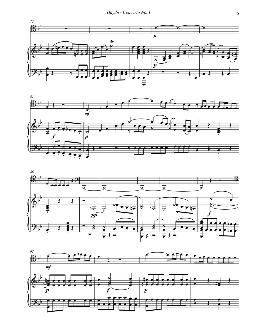 Concerto No. 1 for Trombone with Piano accompaniment Piano Accompaniment scores gallery preview page 4