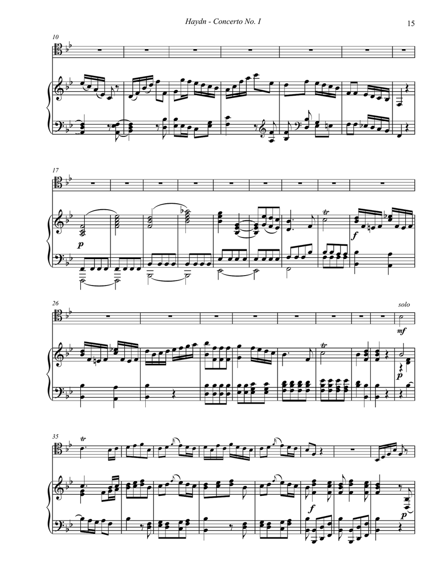 Concerto No. 1 for Trombone with Piano accompaniment Piano Accompaniment scores gallery preview page 7