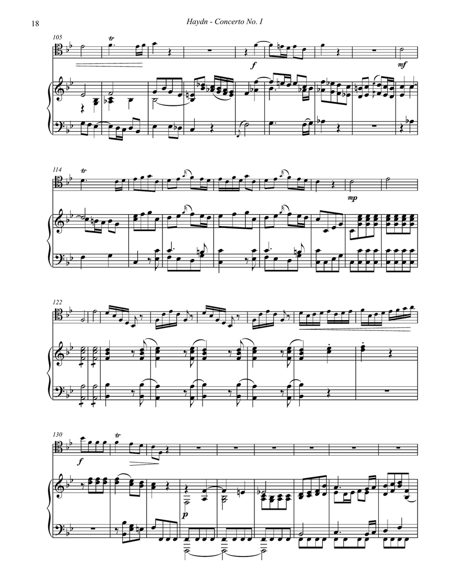 Concerto No. 1 for Trombone with Piano accompaniment Piano Accompaniment scores gallery preview page 8
