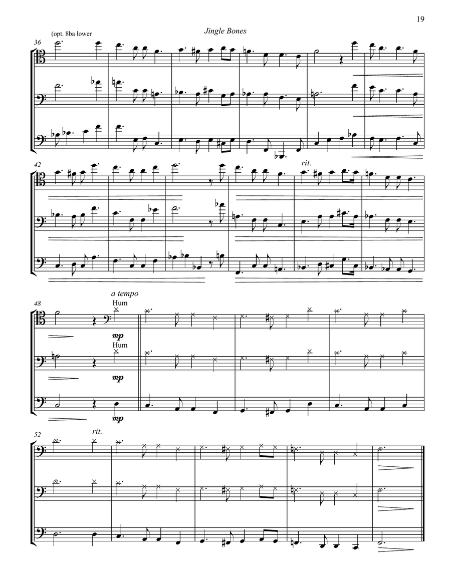 Jingle Bones Christmas Carols for Trombone Trio Trombone Trio scores gallery preview page 7