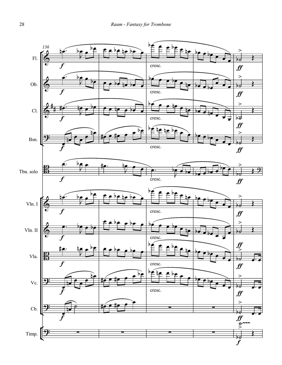 Fantasy for Trombone and Chamber Orchestra Chamber Orchestra scores gallery preview page 6