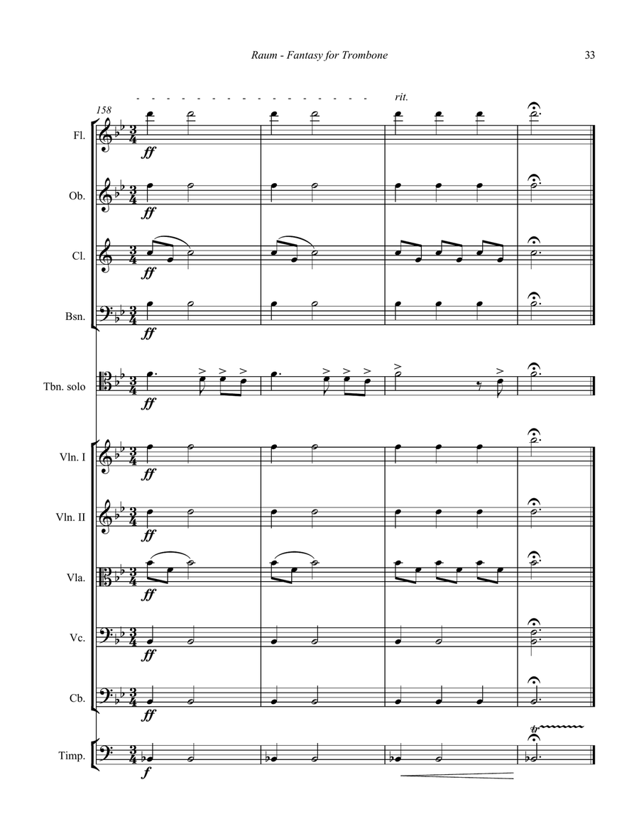 Fantasy for Trombone and Chamber Orchestra Chamber Orchestra scores gallery preview page 7