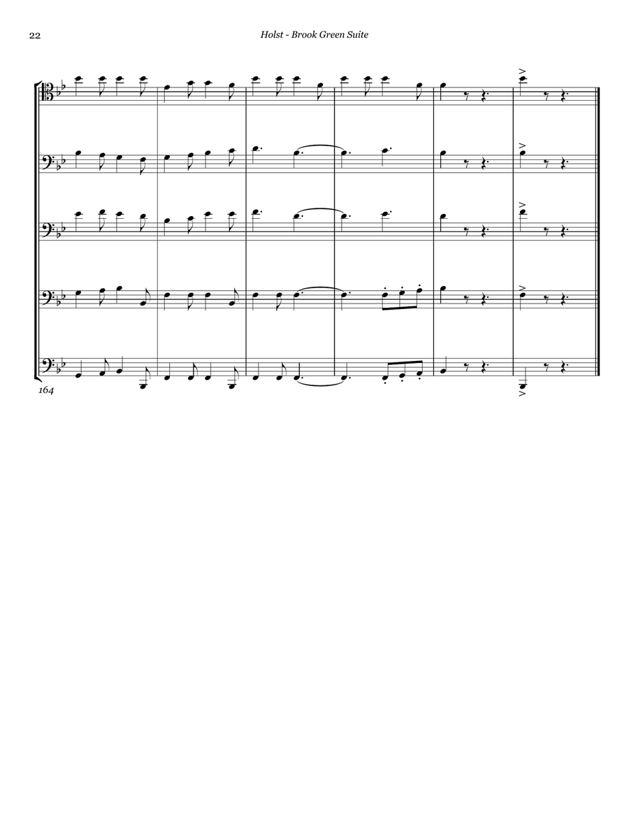 Brook Green Suite for Trombone Quintet Trombone scores gallery preview page 6